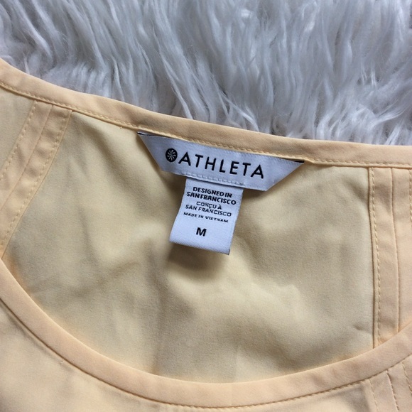 NWOT Athleta Zephyr Refined Tank Top in Yellow - Picture 6 of 7